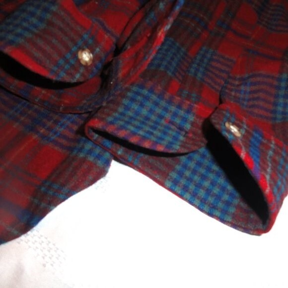 Pendleton Shirt Plaid Wool Vintage EXCellent - Picture 6 of 6